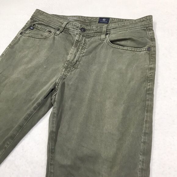 ADRIANO GOLDSCHMIED Graduate Jean Men 34x34 (36x26 hemmed) Olive Green Tailored - Picture 5 of 16